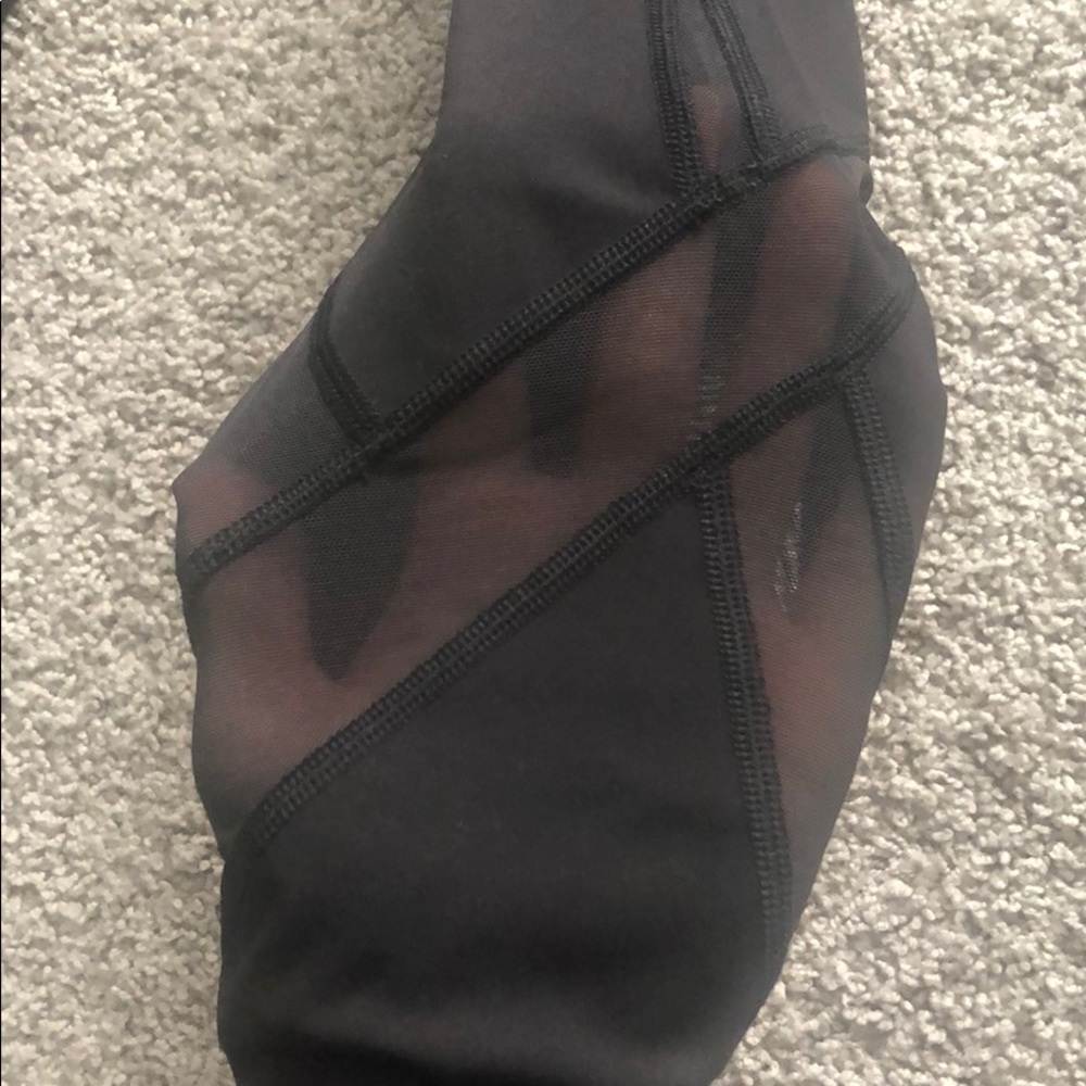 Lululemon full length leggings with lace panels - Picture 2 of 4